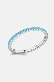 925 Sterling Silver Artificial Turquoise Ring - Merch & Gadgets online